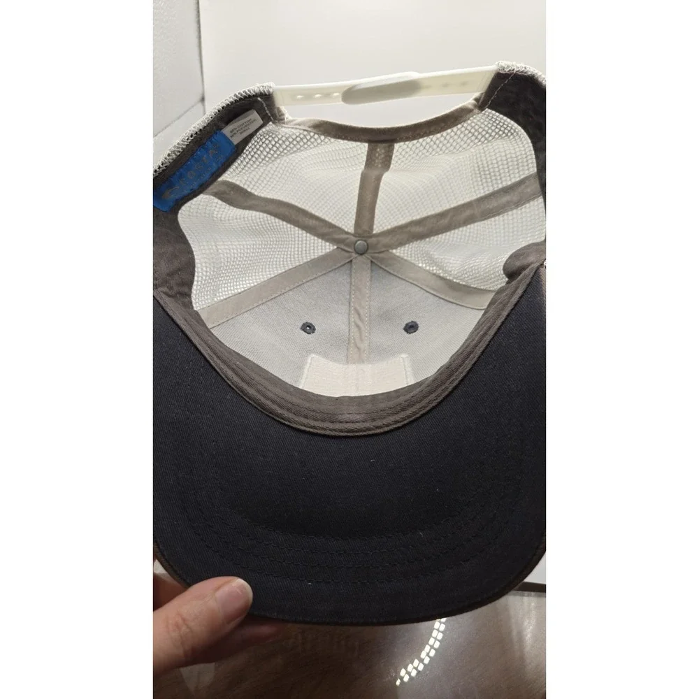 Costa Del Mar Marlin Trucker Hat Brown White Mesh Snapback Fishing Cap Logo